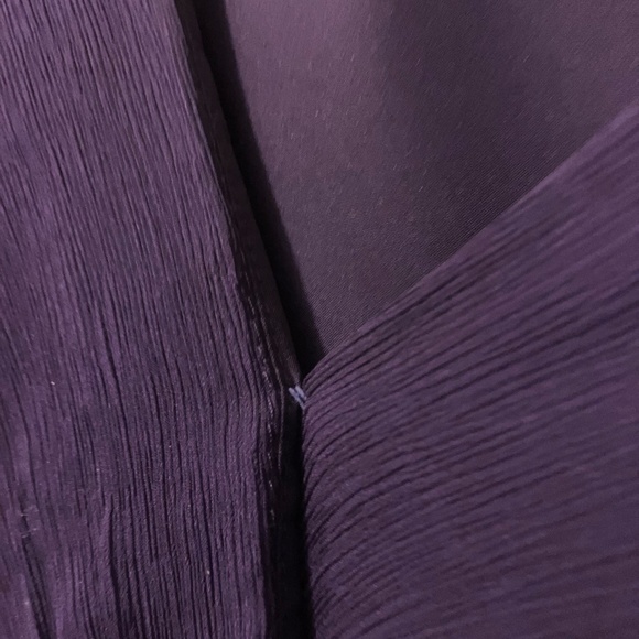 J. Crew Silk Chiffon Mirabelle Dress Size 4 Dark Eggplant - Picture 4 of 7